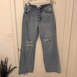 KanCan Distressed Button-Fly Jeans  Women’s Size 9/28